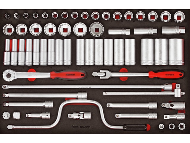 Hylsenøkkelsett Teng Tools TTESK63; EVA; 63 stk
