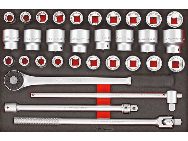 Hylsenøkkelsett Teng Tools TTESK32; EVA; 32 stk