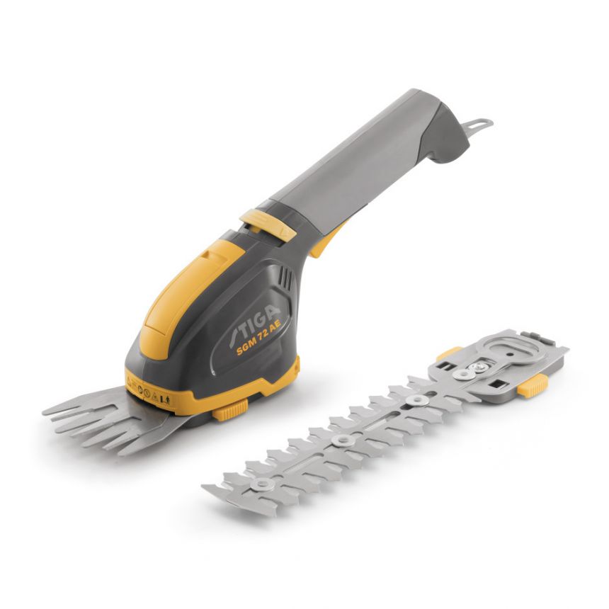 Gressaks Stiga SGM 72 AE; 7,2 V; 2,5 Ah batteridrevet; 8/18 cm lengde