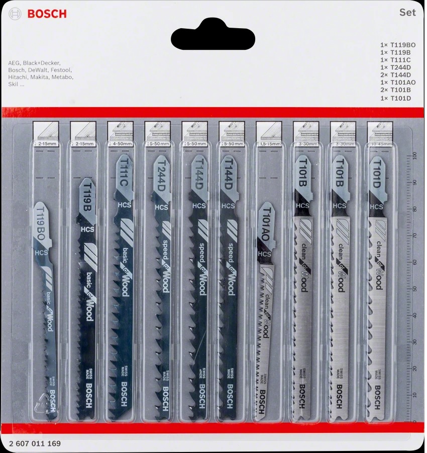 Stikksagblad Bosch Wood Expert; 10 stk